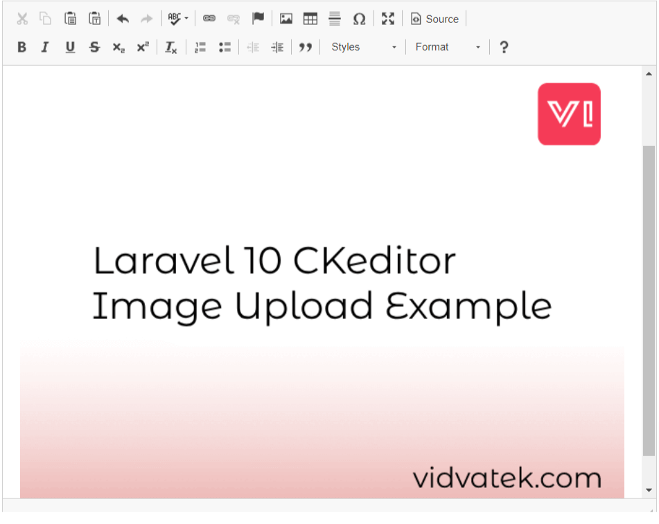 how to image upload in ckedtor in laravel 10